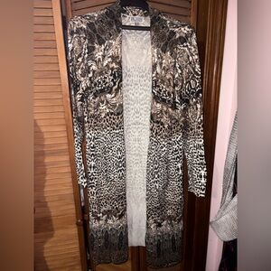 JM Collection leopard cardigan.